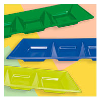 BANDEJAS DE 3 DIVISIONES RECTANGULAR  